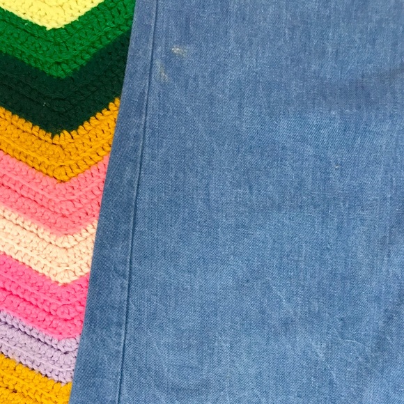 Vintage 70s embroidered bell bottom jeans mid rise - Picture 7 of 7